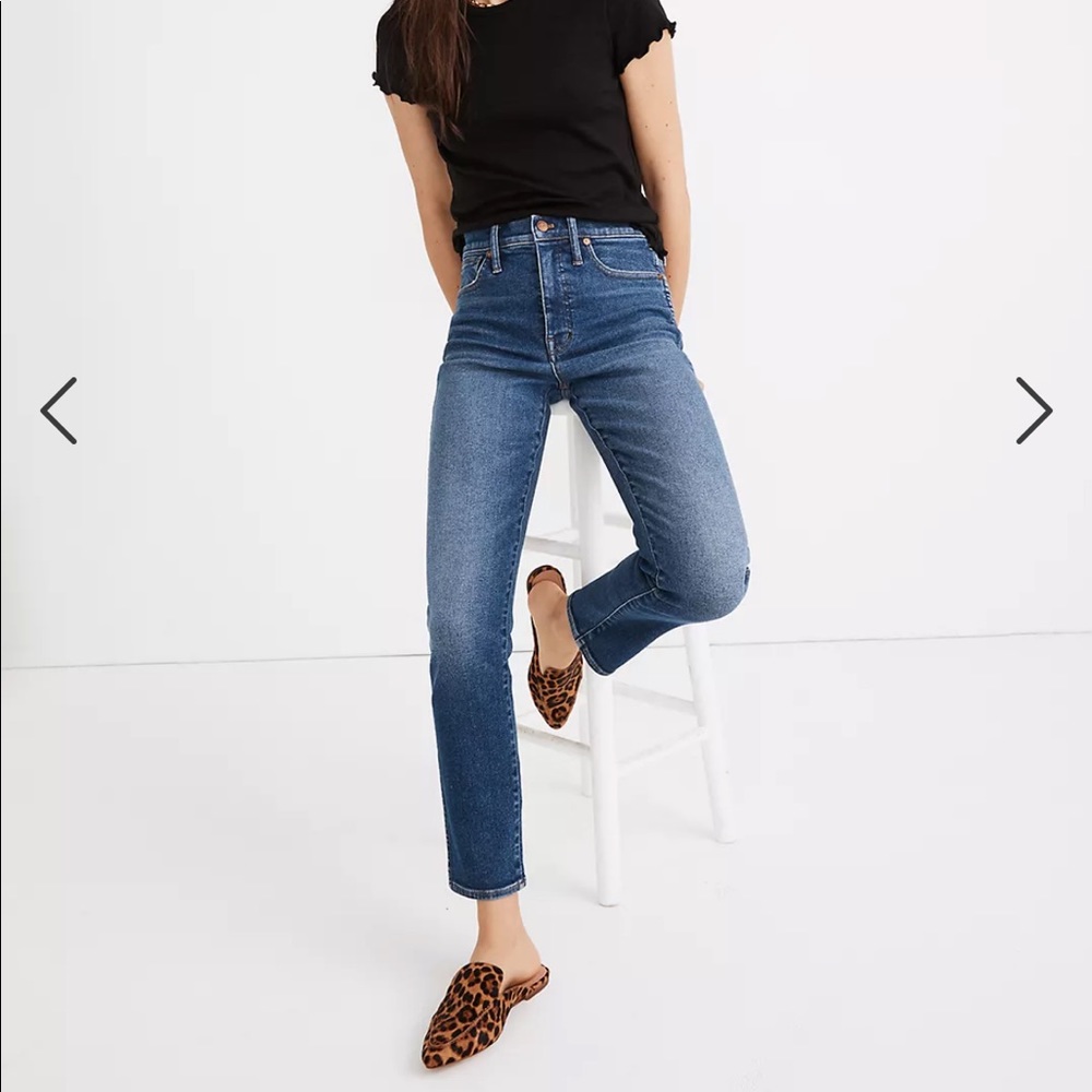 Madewell stovepipe 100% cotton straight leg jeans